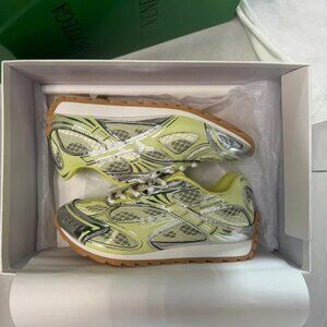 Bottega Veneta Orbit Silver And Yellow Sneakers